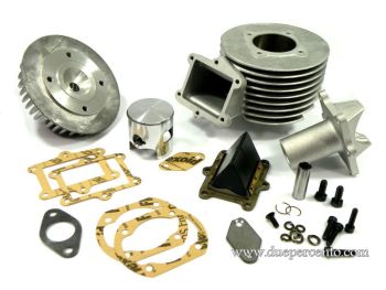 Cilindro da competizione QUATTRINI M1L 56 GTR, 125cc, d56, corsa 51 per Vespa 50/ 50 Special/ ET3/ Primavera/ PK50-125