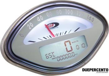 Contachilometri e contagiri SIP 2.0, fondo bianco per Vespa GT/ VBA/ VBB/ GL/ GS/ Sprint/ 160GS/ 180SS