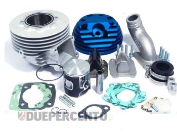 Cilindro racing PARMAKIT Challenger Lamellare 130cc, d57, biella 97, corsa 51, testa candela laterale, collettore da 30mm, Vespa Smallframe