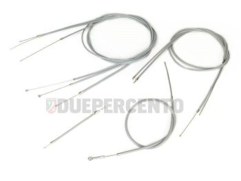 Kit cavi e guaine grigie BGM ORIGINAL PE per Vespa PK50-125/ S/ SS/ XL/ ETS/ Rush