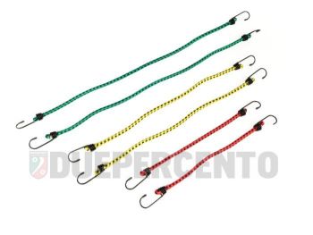 Set cinghia elastica, 2x30cm, 2x45cm, 2x60cm, per portapacchi