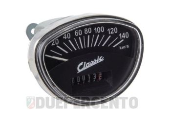 Contachilometri SIP Classic scala 140km/h, per Vespa SS50/ SS90/ Primavera/ ET3/ Super/ SprintV/ GTR/ TS/ Rally