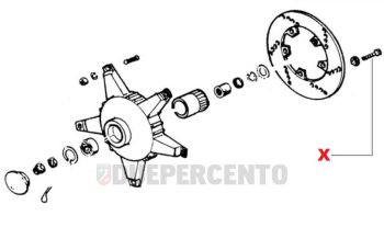 Vite M6x20 mm, LML esagonale interna, testa rotonda, per disco freno