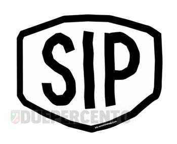 Adesivo SIP SCOOTERSHOP bianco scritta nera