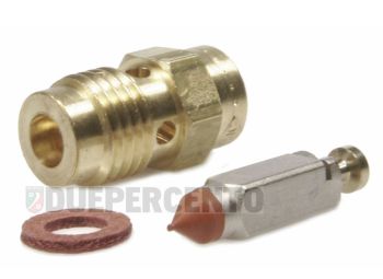 Valvola spillo DELL'ORTO 350 spillo galleggiante Ø 5,2mm e guarnizione per carburatore PHB/VHSB 34LD/ 38DD/ VHSH/ VHST