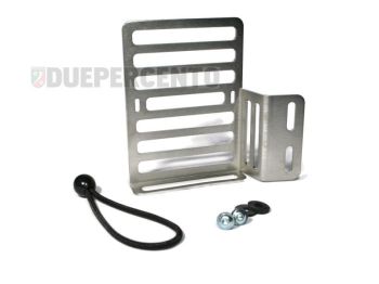 Porta flaconi - tanica MRP silver sinistro per retro scudo Vespa 50/ 50special/ Primavera/ GT/ GL/ Sprint/ VBA
