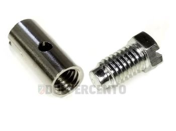 Morsetto cavo frizione MRP, Ø 6.0 mm, L 13 mm, chiave 6mm, 2 parti per Vespa 50/ 50 special/ ET3/ PK50-125/ PX125-200/ Rally/ GTR/ GL/ GS160/ SS180