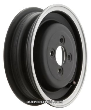 Cerchio chiuso in lega tubeless SIP PERFORMANCE 2.15-8 nero bordo lucido per Vespa farobasso/VBA/VBB/150 VL