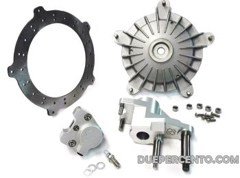 Kit freno a disco anteriore CRIMAZ P&P 2.0 RDP, pinza grigia, supporto pinza grigio per Vespa 50/ 50 special/ ET3/ Primavera/ PK