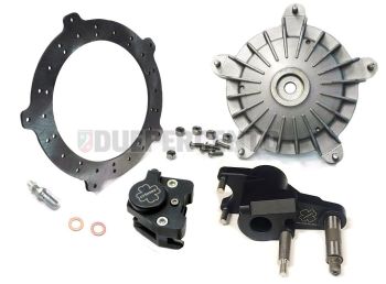 Kit freno a disco anteriore CRIMAZ P&P 2.0 RDP, pinza nera, supporto pinza nero per Vespa 50/ 50 special/ ET3/ Primavera/ PK