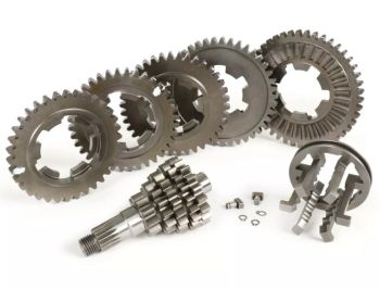 Kit cambio AF RAYSPEED Clo5e Ratio 34, 5 marce, 10-45, 13-41, 16-38, 18-36, 19-34 per Lambretta 125 LI/Special/GP/DL/150 LI/Special/SX/GP/DL/175 TV 2°-3°/200 TV/SX/GP/DL