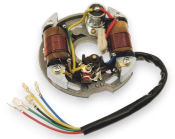 Statore CIF 6V - 25W, 5 cavi, 2 bobine per Vespa 50/​N/​L/​R 1°/​Special V5A2/​V5B1 1°