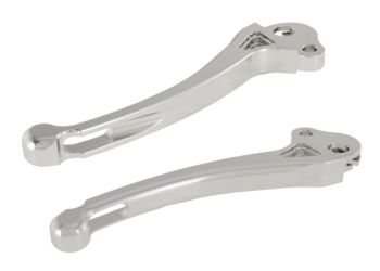 Coppia leve sportive GRAND-SPORT RACE CNC freno e frizione - colore argento per Vespa Smallframe/ Largeframe