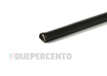 Guaina nera rotolo 5 metri con spirale tonda in acciaio, Ø 4,5mm - Øe 5,0mm - Øi 2,35mm