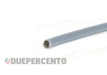 Guaina grigia rotolo 5 metri con spirale tonda in acciaio, per cavo freno posteriore per Vespa 50/ 50 special/ ET3/ PK50-125/ PX125-200/Rally/ GTR/ GL