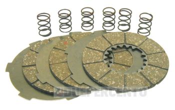 Dischi frizione per frizioni 6 molle, 3 dischi sughero, 3 infradisco, 6 molle per Vespa 125 VM1-2T/ VU1T/ VN1T/ Ape B AB1-4T