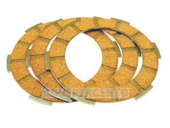 Dischi frizione per frizione monomolla, 3 dischi sughero per Vespa 50/ 50 Special/ ET3/ Primavera/ PK50-125