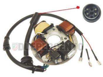 Statore CIF, 3 cavi, 1 connettore, 3 bobine senza avviamento elettrico per Vespa PK50, V5X2T 181679