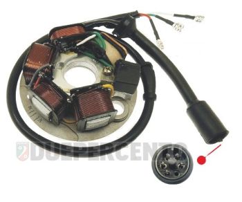 Statore CIF 3 cavi, 1 connettore a 5 pin, 5 bobine con E-Start per Vespa PK50-125 S/ SS/ ETS/ APE FL/ FL2 50/ FL3