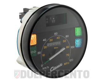 Contachilometri Ø=105mm SIP Classic scala 120km/h, per Vespa PK50 S Lusso/SS/Automatica/XL/N/Plurimatic/XLS