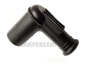 Pipetta candela CHAMPION nera, siliconata per cavo candela Ø 7 mm per Vespa 50/ 50 special/ ET3/ PX125-200/ P200E/ Rally 180-200/ T5/ GTR/ TS/ Sprint