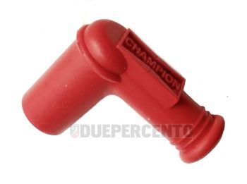 Pipetta candela CHAMPION rossa, siliconata per cavo candela Ø 7 mm per Vespa 50/ 50 special/ ET3/ PX125-200/ P200E/ Rally 180-200/ T5/ GTR/ TS/ Sprint