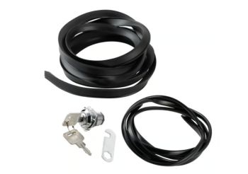 Profilo nero, bauletto portaoggetti e sportello con serratura per Vespa 125 TS/160 GS/180 SS/Rally/PX125-200/PE