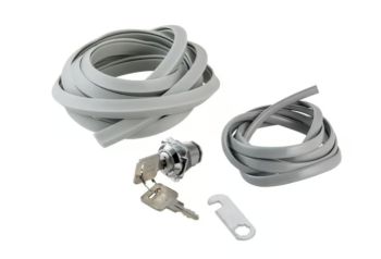 Profilo grigio, bauletto portaoggetti e sportello con serratura per Vespa 125 TS/160 GS/180 SS/Rally/PX125-200/PE