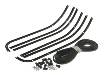 Kit listelli pedana CIF "BLACK" per Vespa PX125-200/ P200E/ Lusso/ '98/ MY
