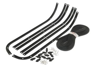 Kit listelli pedana CIF "BLACK" per Vespa GT/ GTR/ Rally 180-200/ Sprint/ TS