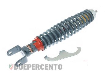 Ammortizzatore posteriore CARBONE corpo GRIGIO, registro ROSSO per Vespa 50/ ET3/ Primavera/ PX125-200/ P200E/ T5