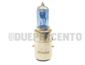 Lampadina biluce effetto XENON 12V 35-35W BA20D per fanale anteriore per Vespa PX125-200 E Lusso 2° serie/ Arcobaleno/ '98/ MY/ '11/ T5/ Cosa