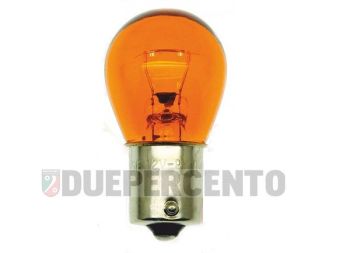 Lampadina ARANCIONE 12V 21W, BA15s per frecce Vespa PX125-200 / P200E / Cosa/ T5/ PK50-125