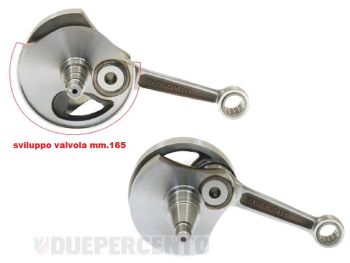 Albero motore MAZZUCCHELLI S.C. anticipato, cono 20mm, biella 97mm, corsa 51mm, cuscinetto da 25mm per Vespa PK125 ETS/ N/ XL/ XL2