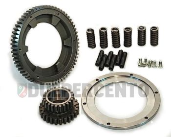 Rapporti secondari 23/64 denti dritti, BENELLI per frizione 6/7 molle per Vespa 125 GTR/ TS/Sprint V/ PX125-200/VNA/ VBA/ T5/ Rally