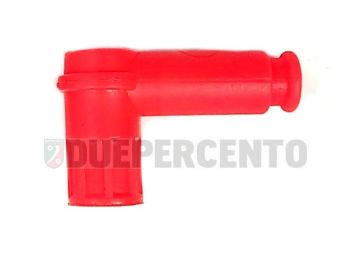 Pipetta candela VMC rossa siliconata per Vespa 50/ 50 special/ ET3/ PX125-200/ P200E/ Rally 180-200/ T5/ GTR/ TS/ Sprint