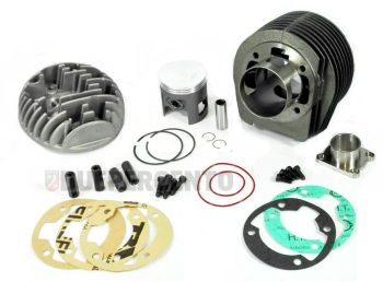 Cilindro da competizione VMC "Super G" 177cc, d63, corsa 57, 7 travasi, testa candela laterale per Vespa PX125-150/ Lusso/ GTR/ TS/ Sprint Veloce