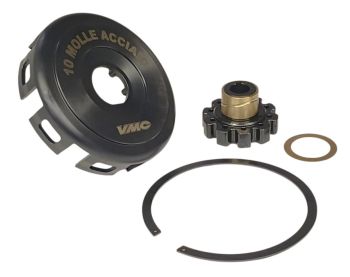 Cestello e boccolo VMC in acciaio per frizioni 10 molle e dischi frizione con dente da 14mm per Vespa PX200/ PE/ COSA/ T5/ MY/ LUSSO