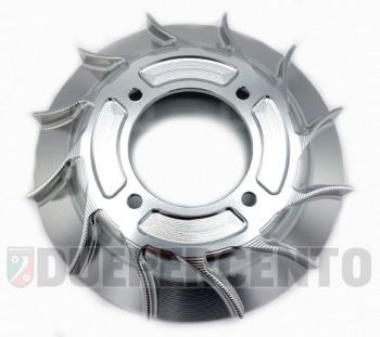 Ventola volano VMC in alluminio grigio anodizzato, cnc, 12 alette per accensione VMC