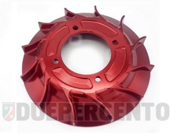 Ventola volano VMC in alluminio rosso anodizzato, cnc, 12 alette per accensione VMC