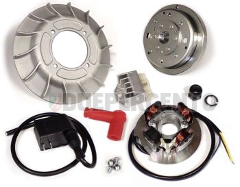 Accensione elettronica VMC CLASSIC cono 20mm, ventola in alluminio 14 alette, 1,47Kg per Vespa PK 50-125/ S/ XL/ XL2/ FL/ HP/ N/ Rush