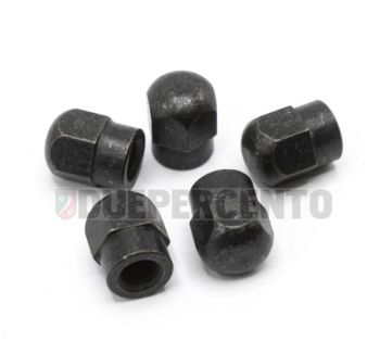 Kit dadi M8x1,25 mm esagonale, nero, fissaggio cerchio Tubeless VMC per Vespa 50/ 50 special/ ET3/ PX125-200/ P200E/ Rally 180-200/ T5/ GTR/ TS/ Sprint