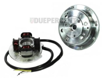 Statore con volano VMC CNC cono 19mm, 1.2 Kg per accensione VMC per Vespa 50/ 50 Special/ ET3/ Primavera/ PK50-125