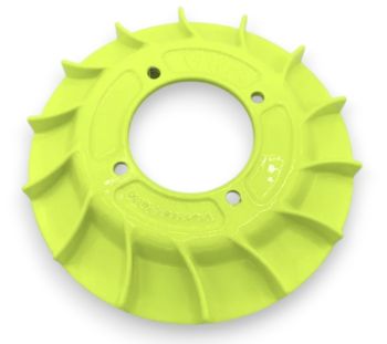 Ventola volano VMC in alluminio pressofuso, giallo fluo, 14 alette per accensione VMC