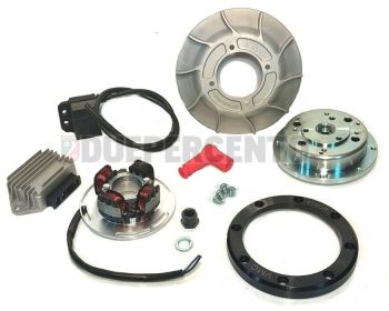 Accensione elettronica VMC CNC, 1.85 Kg, volano integrale, ventola alluminio 10 alette, per Vespa PX125-200/ P200E/ Lusso/ Cosa/ 125 GTR/ TS/ 150 Sprint Veloce/ 200 Rally