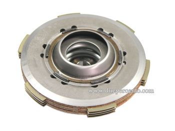 Frizione NEWFREN monomolla, 4 dischi in sughero. 3 infradischi, 1 molla rinforzata per Vespa 50/ 50 Special/ ET3/ Primavera/ PK50-125