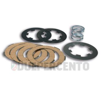Dischi frizione MALOSSI MHR per frizione monomolla, 4 dischi sughero, 3 infradischi, 1 molla per Vespa 50/ 50 Special/ ET3/ Primavera/ PK50-125