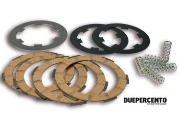 Dischi frizione MALOSSI MHR per frizione 6 molle, 4 dischi sughero, 3 infradischi, 6 molle rinforzate per Vespa PK50/ S/ SS/ XL/ XL2/ FL/ HP/ N/ Rush/Ape