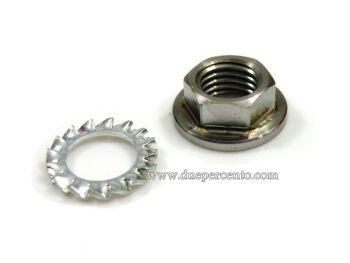 Dado e rondella DRT M12x1.5 per pignoni primaria per Vespa 50/ 50 special/ ET3/ Primavera/ PK50-125/ ETS