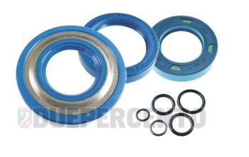 Kit paraoli motore CORTECO BLU per albero motore cono 19, con OR Vespa 50/ 50 special/ ET3/ Primavera/ PK50-125